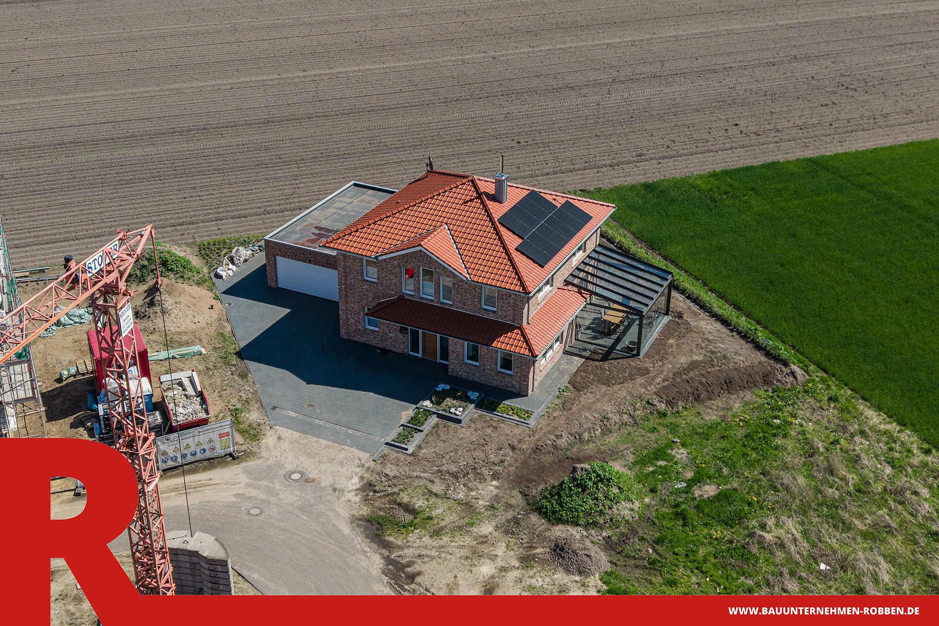 Ein Einfamilienhaus im Landhausstil.