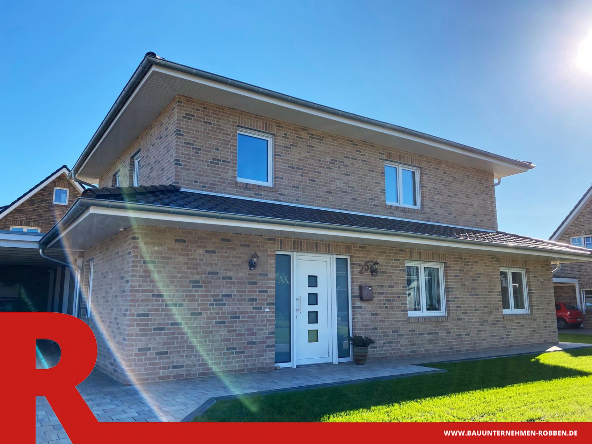 Einfamilienhaus in Haren Einfamilienhaus mit hellen Ziegeln.
