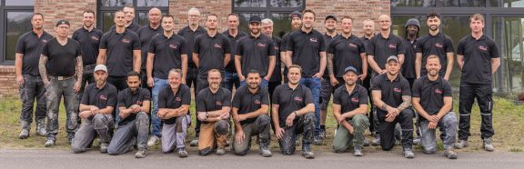 Teamfoto Team-Foto der Mitarbeiter des Bauunternehmen Robben.